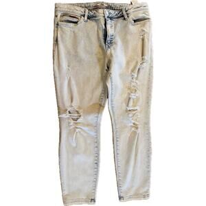 Tommy Hilfiger Denim Jeans Womens Size 18 Light Wash Distressed Skinny